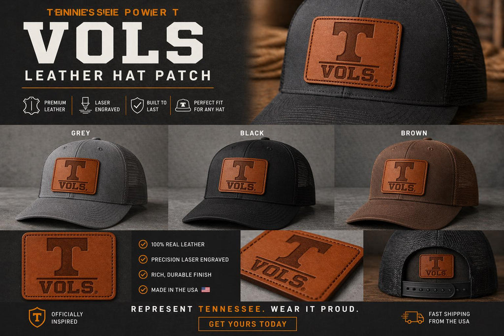 Vols Richardson Hat with Leather Patch – Dark Gray Trucker Cap